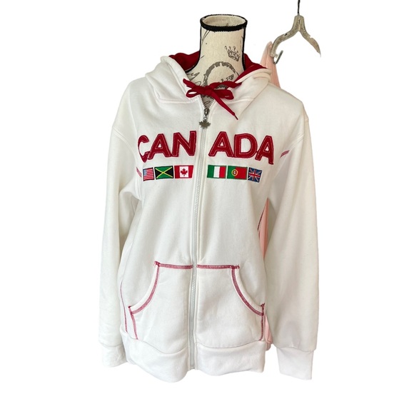Canada Wear Hoodie Size Large Applique full zipper - Picture 6 of 6